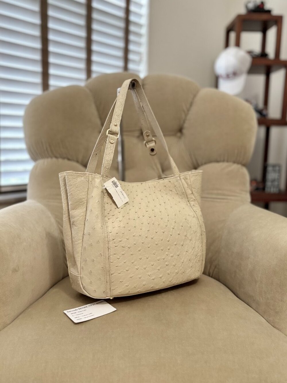 NEW Auth GIORGIO'S of PALM BEACH Genuine Ostrich Satchel Bag...GORGEOUS!